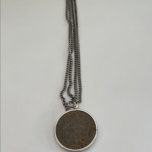 1890 Morgan Silver Dollar Coin Pendant Necklace